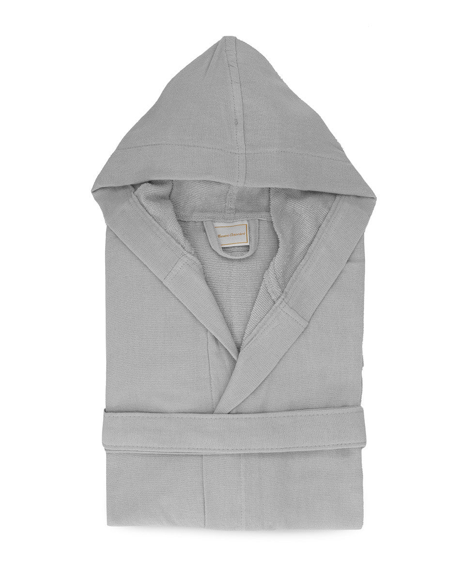 Accappatoio uomo donna in microspugna di Maestri Cotonieri con cappuccio unisex Maestri Cotonieri