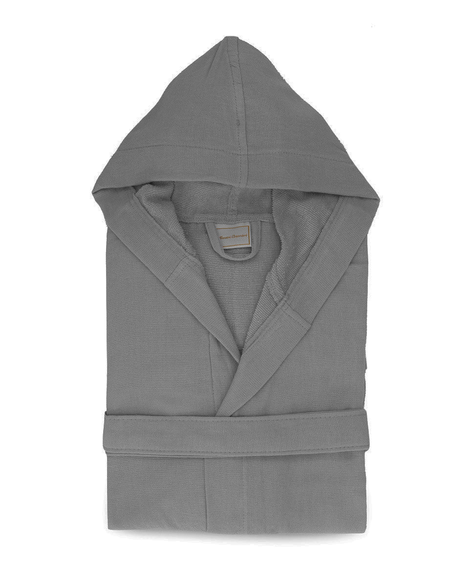Accappatoio uomo donna in microspugna di Maestri Cotonieri con cappuccio unisex Maestri Cotonieri