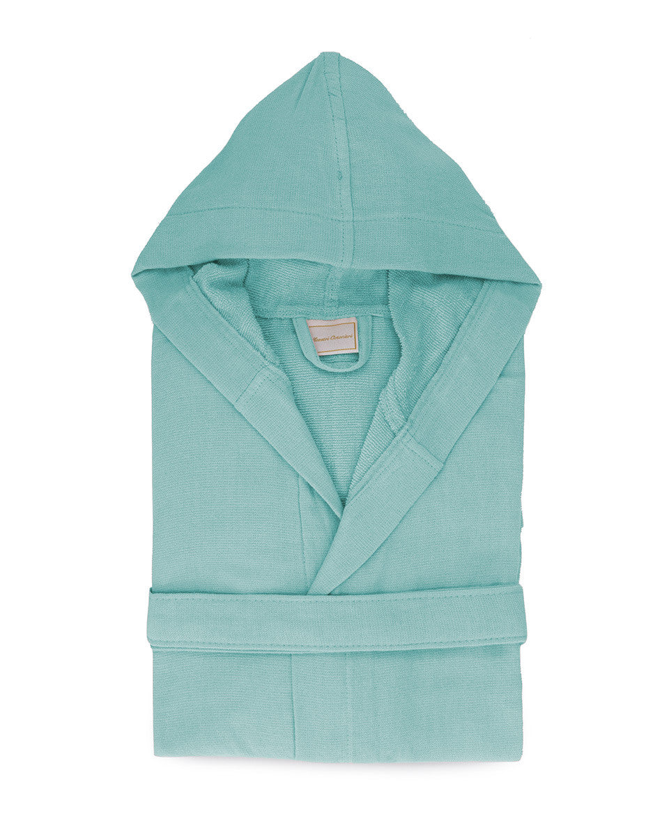 Accappatoio uomo donna in microspugna di Maestri Cotonieri con cappuccio unisex Maestri Cotonieri
