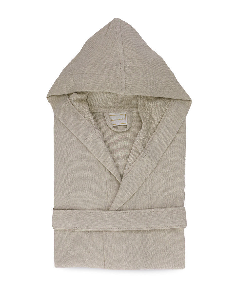 Accappatoio uomo donna in microspugna di Maestri Cotonieri con cappuccio unisex Maestri Cotonieri