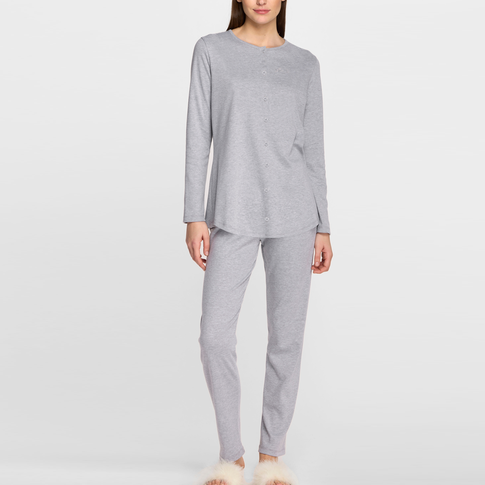 Pigiama Liu Jo donna caldo cotone aperto www.dimaiolobiancheria.it