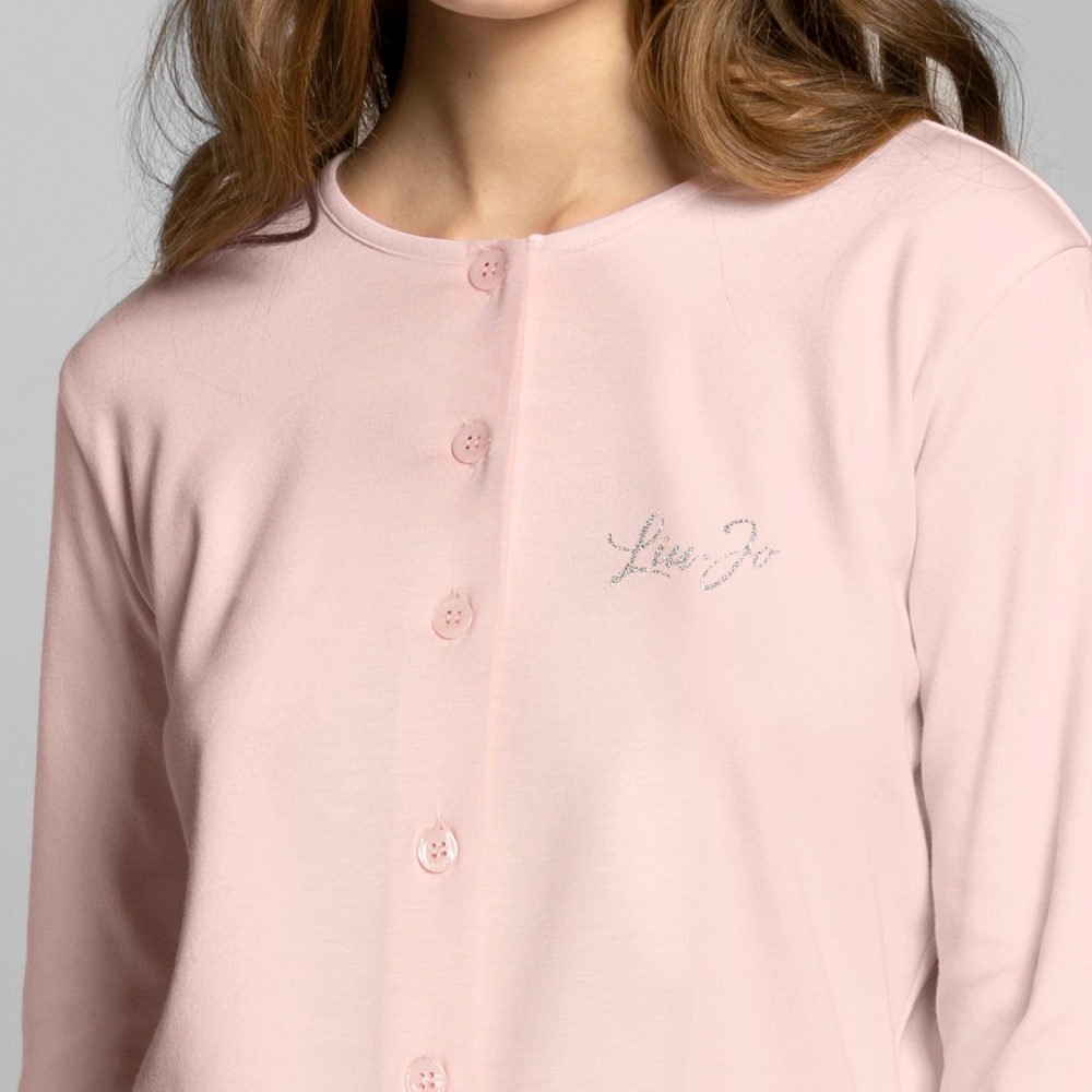 Pigiama Liu Jo donna caldo cotone aperto www.dimaiolobiancheria.it