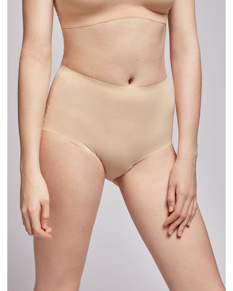 Gisela Slip Donna Vita Alta 1/0212 col Nero/ Nudo Gisela