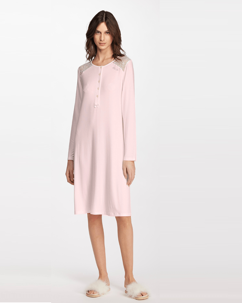Liu jo Camicia da notte donna art. 0201 in viscosa rosa Liu Jo