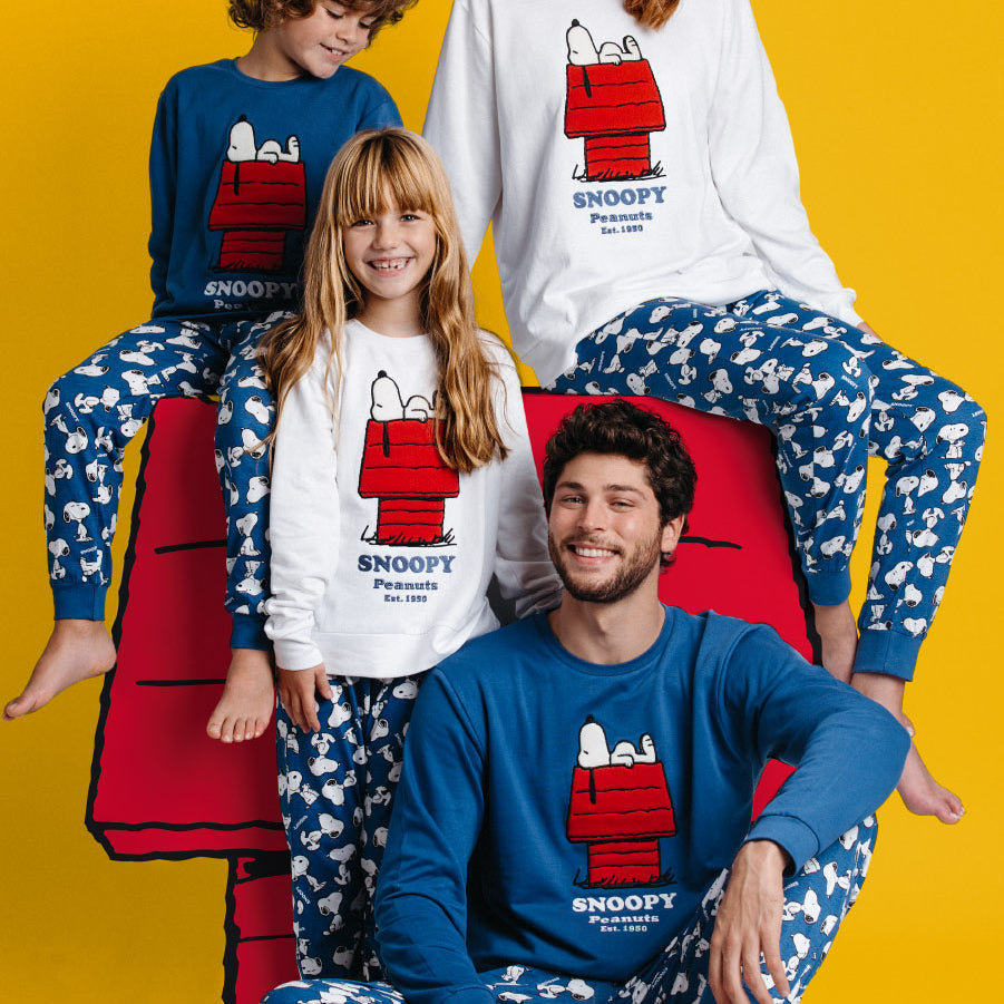 Pigiama Family Uomo Donna Bimbo Bimba art Snoopy 60422 60436