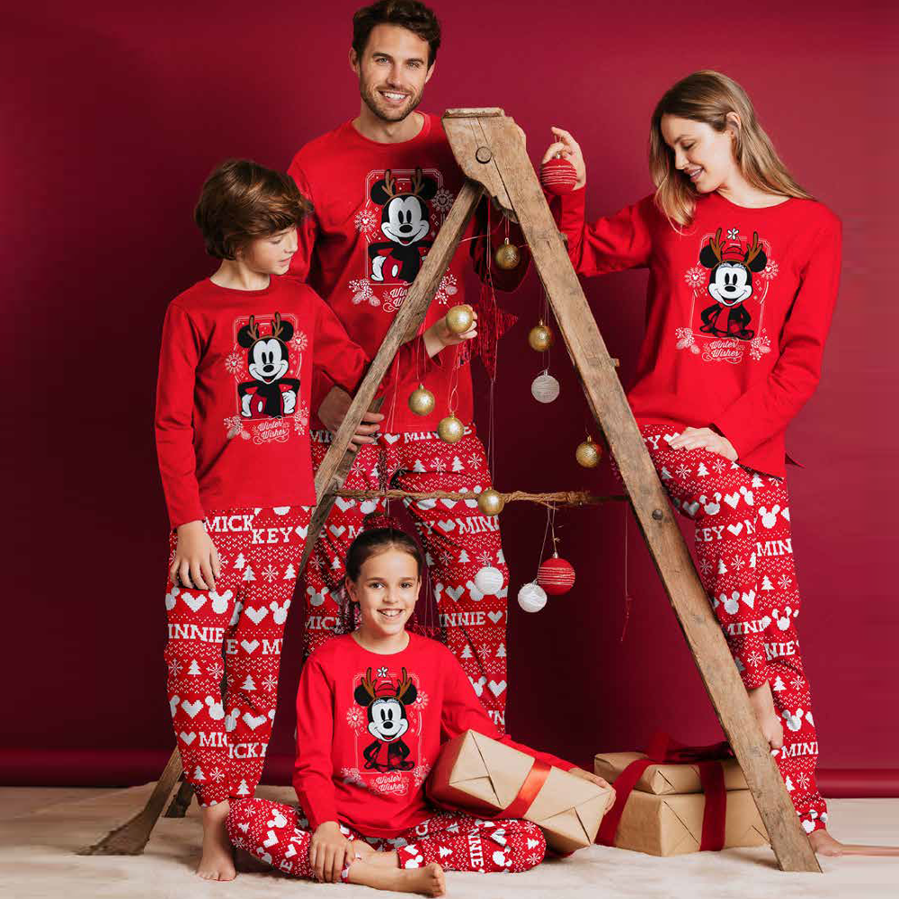 Pigiama Natalizio Family coordinato disney