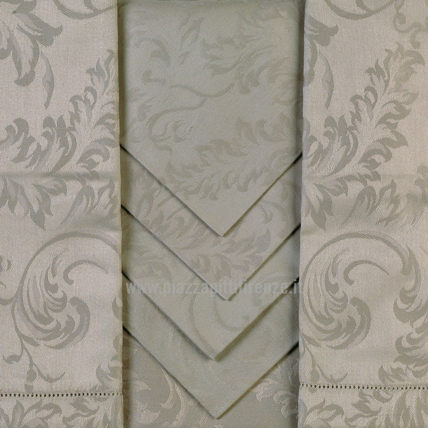 Servizio Tavola Puro Cotone Damascato - Manuela - Cavalieri Piazza Pitti - 170 * 270 +colori