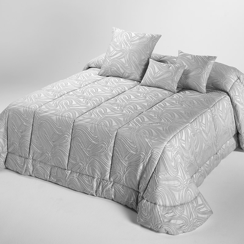 Trapunta Liu Jo Parma Matrimoniale 265x270 | Raso Jacquard, Cotone, Imbottitura 340 G/m², Logo Luce, Made In Italy (Avorio)