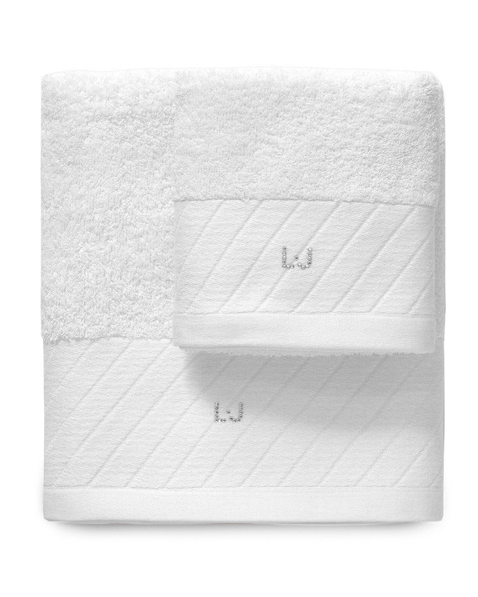 Set asciugamani viso e ospite in spugna LIU JO art DIAGONALE Liu Jo