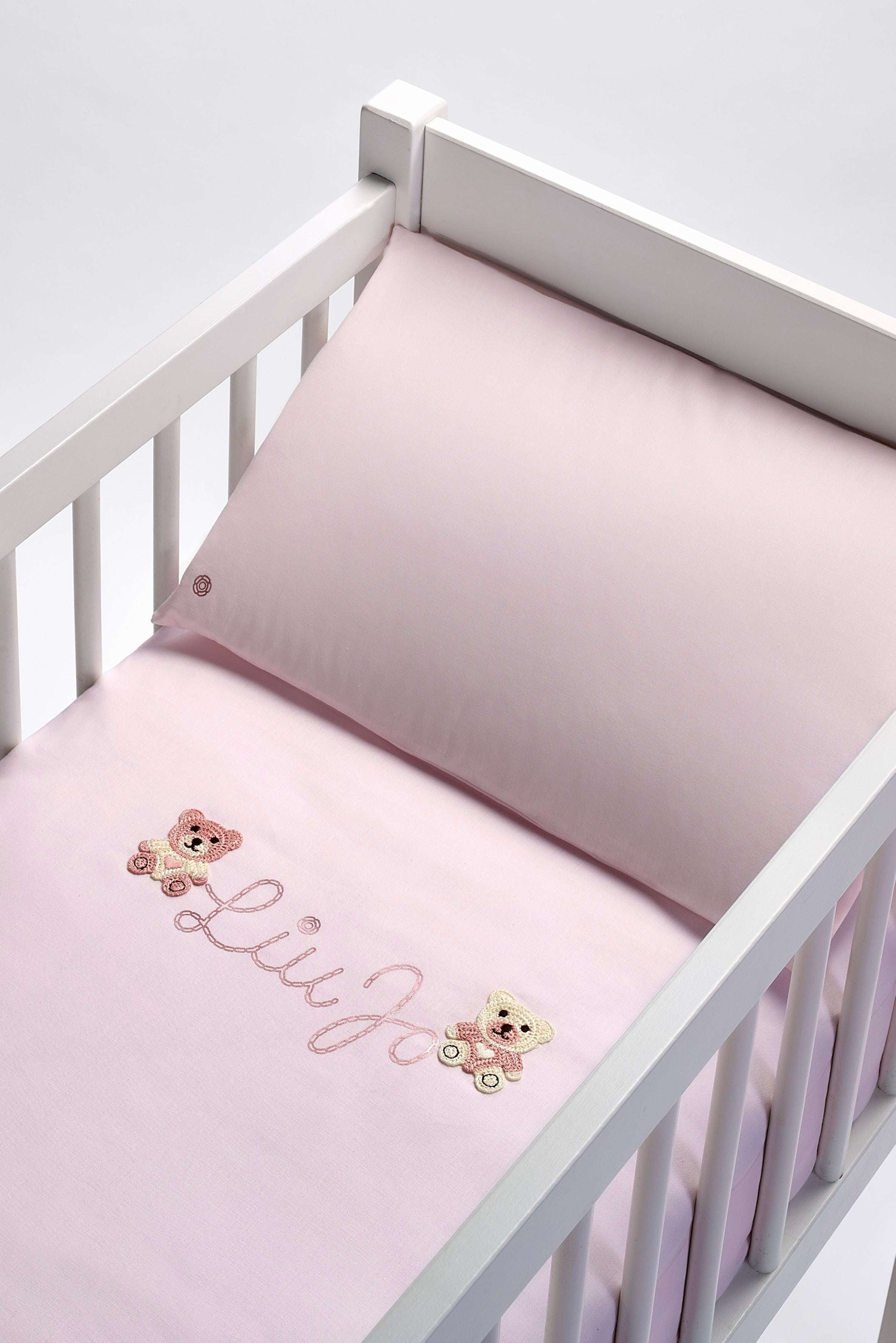 Liu jo Baby Completo 4 pezzi lenzuola e copripiumino Culla (passegino) art Bear LJ Liu Jo