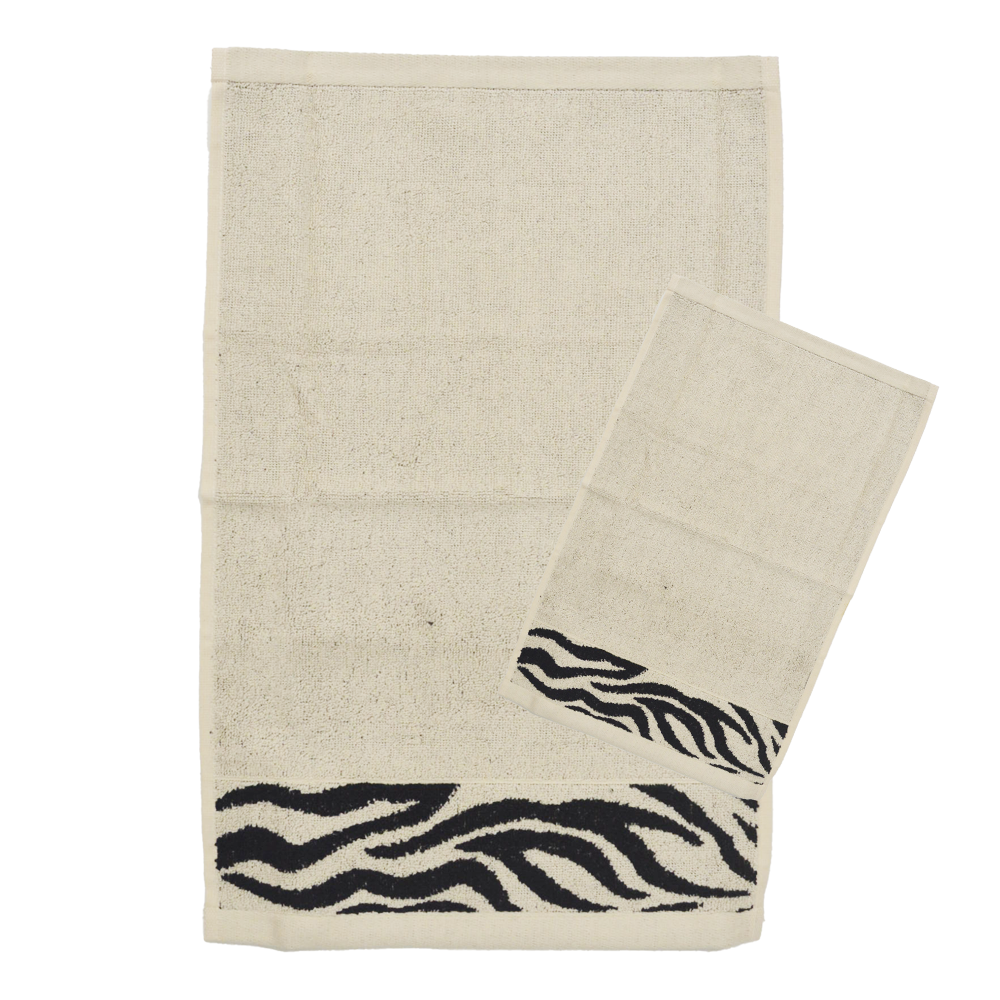 Set Asciugamani 1+1 viso e ospite Wild Lasa Zebra Lasa