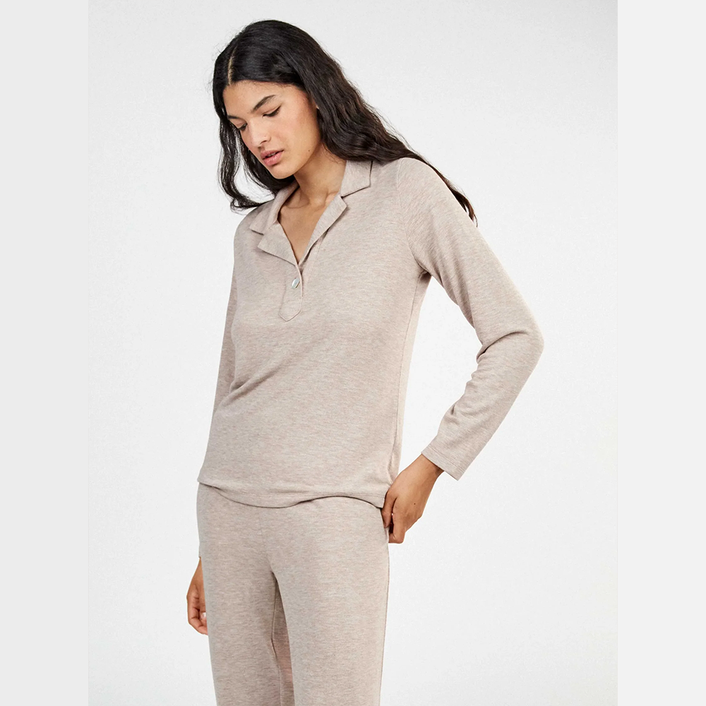 Pigiama invernale Donna Gisela 20433 BEIGE Gisela