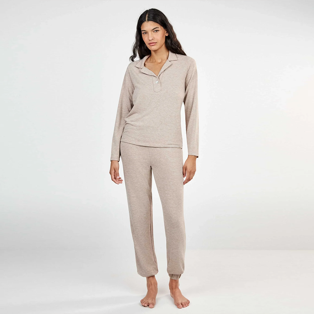 Pigiama invernale Donna Gisela 20433 BEIGE Gisela