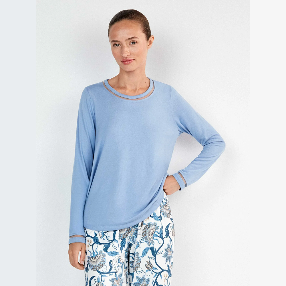 Pigiama invernale Donna Gisela 20440 celeste Gisela