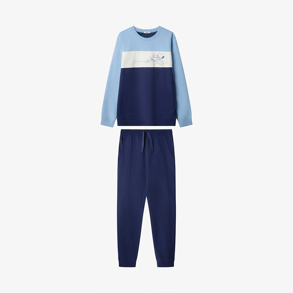 Pigiama Uomo invernale Snoopy Gisela 20467S Gisela
