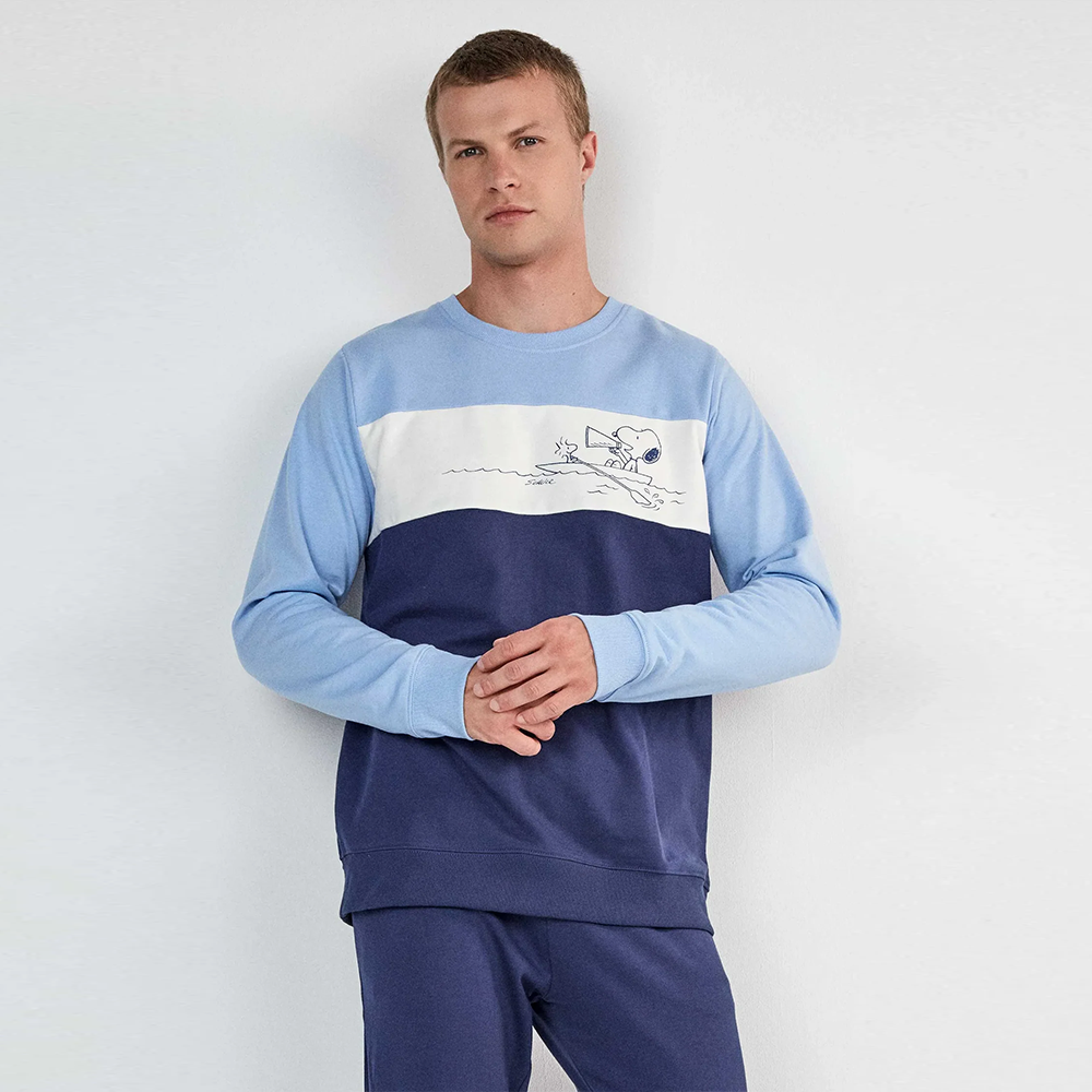 Pigiama Uomo invernale Snoopy Gisela 20467S Gisela