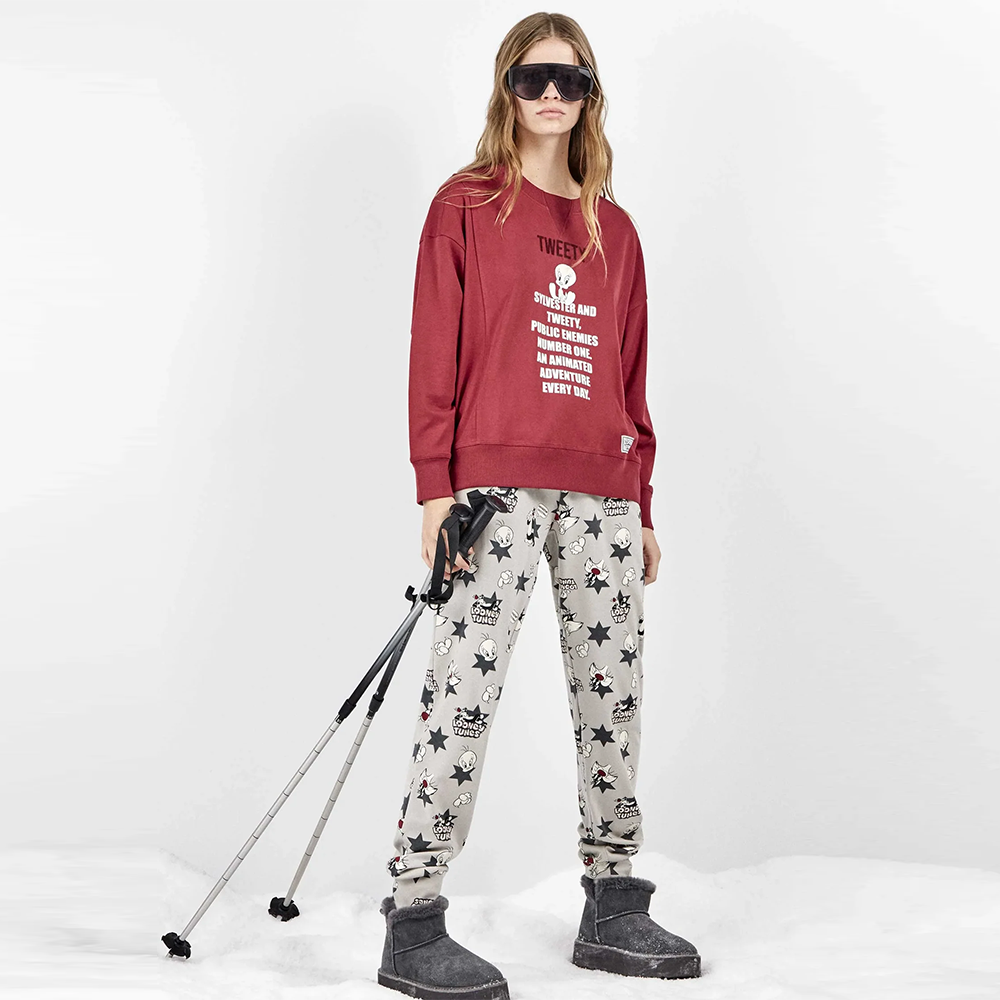 Pigiama Donna Looney Tunes stampa Tweety Gisela