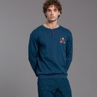 Pigiama Uomo invernale Kissimo Biancaluna 100% Cotone Caldo Kissimo Biancaluna