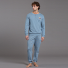 Pigiama Uomo invernale Kissimo Biancaluna 100% Cotone Caldo Kissimo Biancaluna
