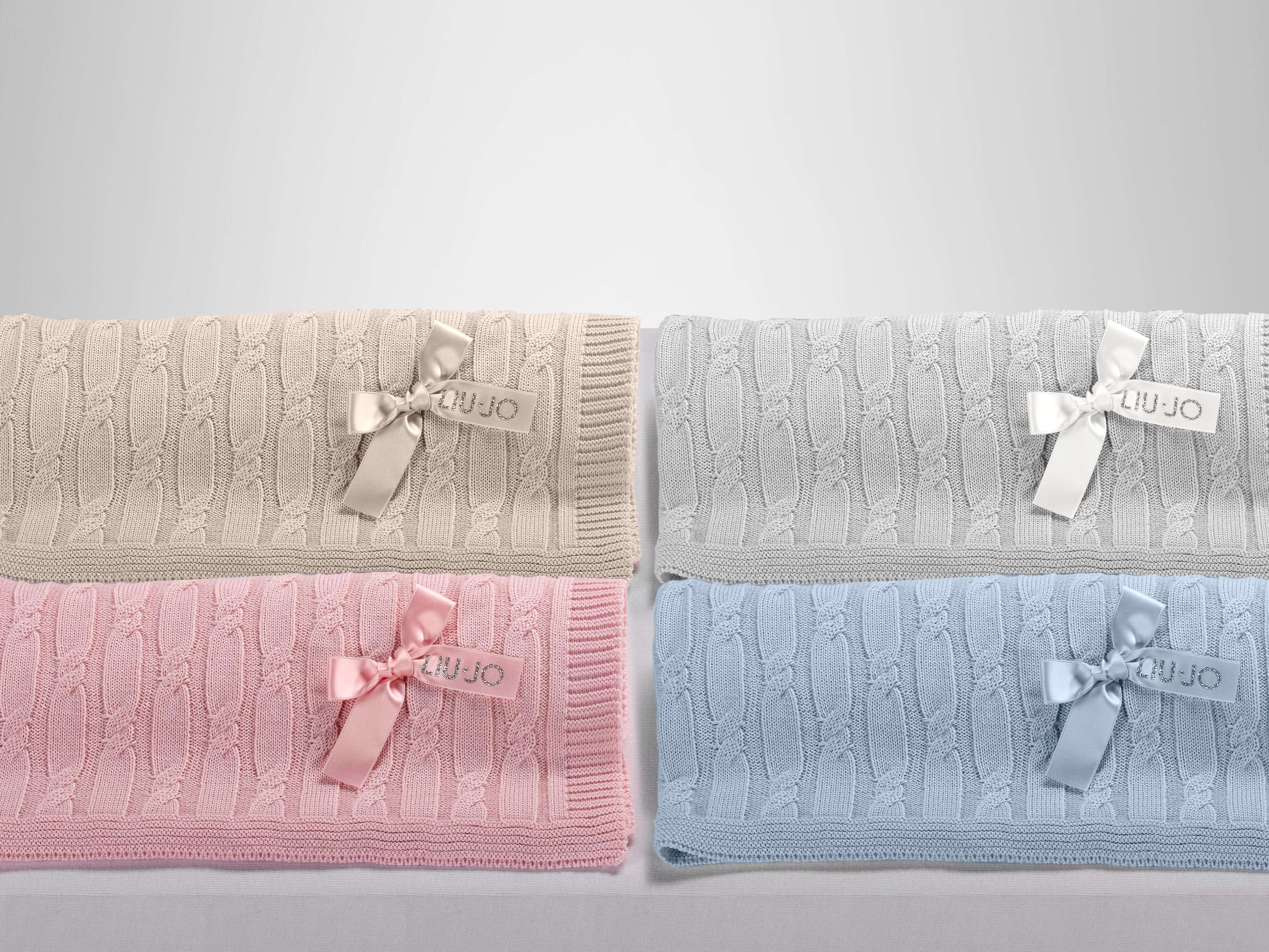 Copertina neonato invernale Liu jo baby art. Nastrini in Lana Liu Jo