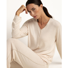 Pigiama Donna invernale velour Admas 63627 beige Admas