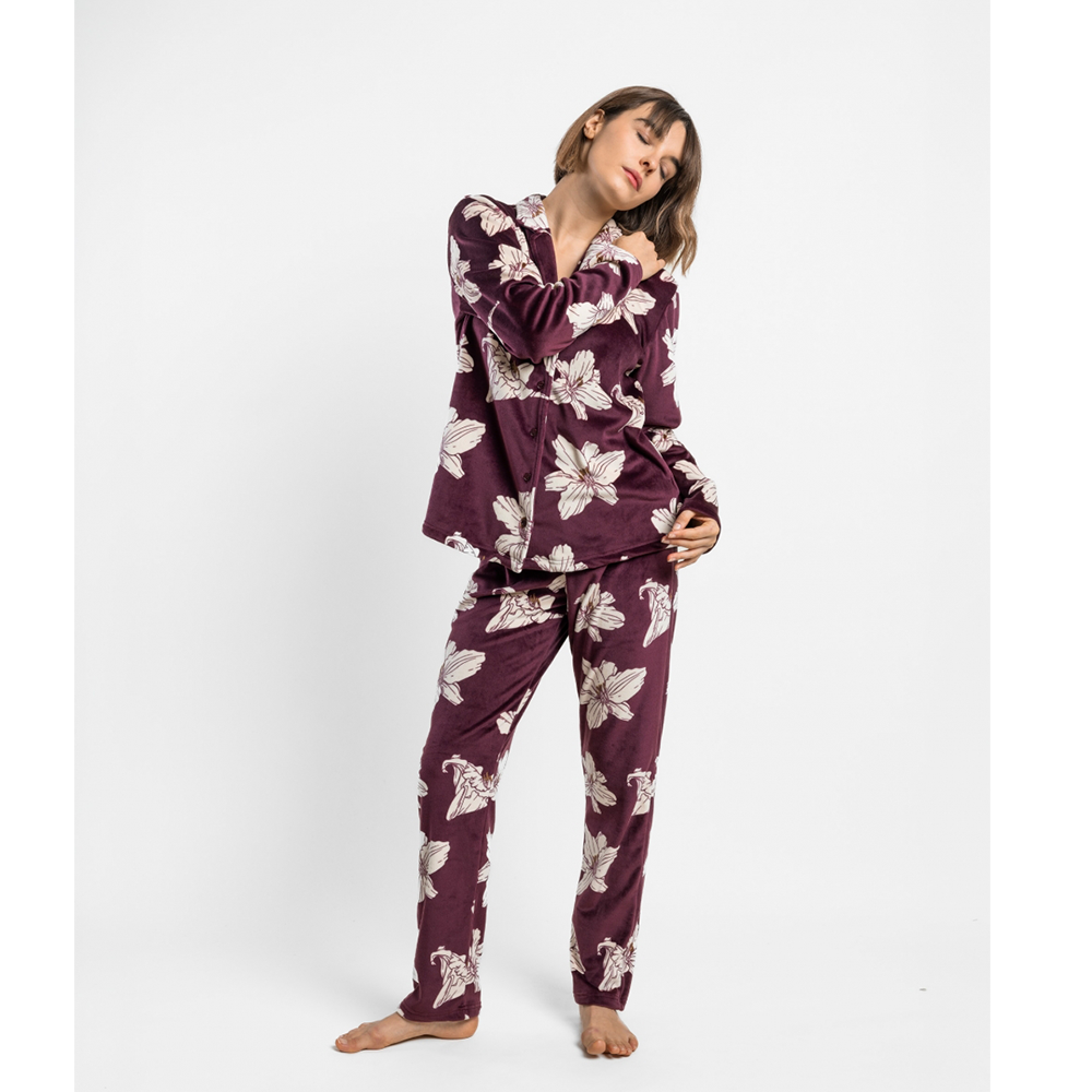 Pigiama Donna invernale velour Admas 64656 Admas