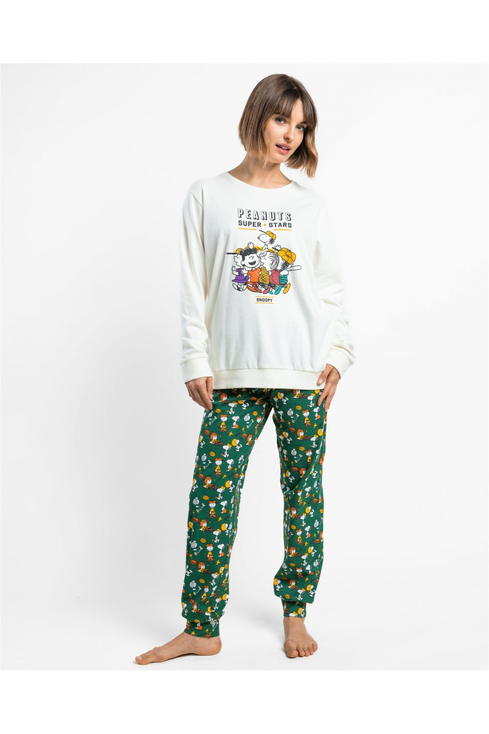 Pigiama invernale Family Uomo Donna Bimbo Bimba art Snoopy 64014 64993 Admas