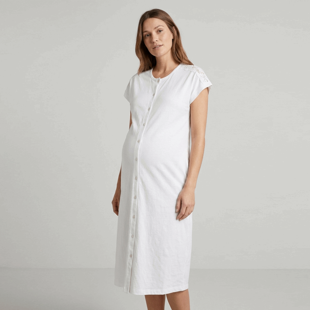 Camicia da notte in cotone Premaman kissimo 21313 Di Maiolo Biancheria