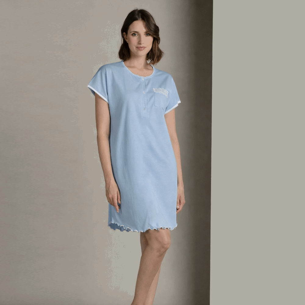 Camicia da notte donna in cotone 9166 Di Maiolo Biancheria