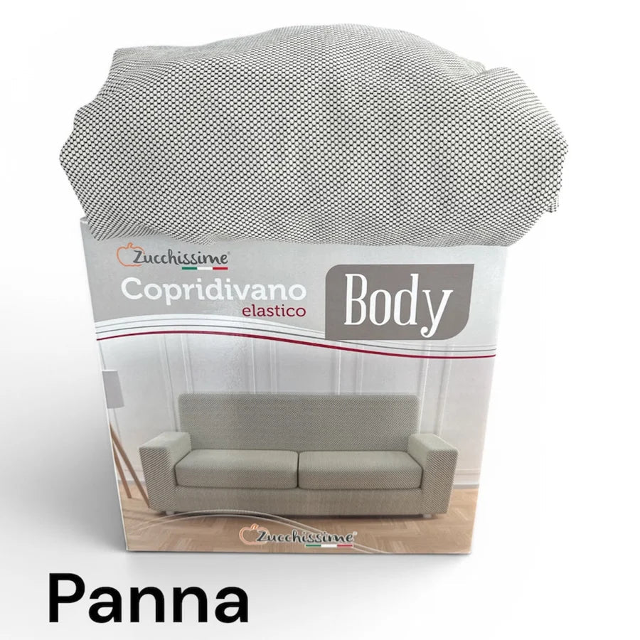 Copridivano Zucchissime Body Elasticizzato Antimacchia panna