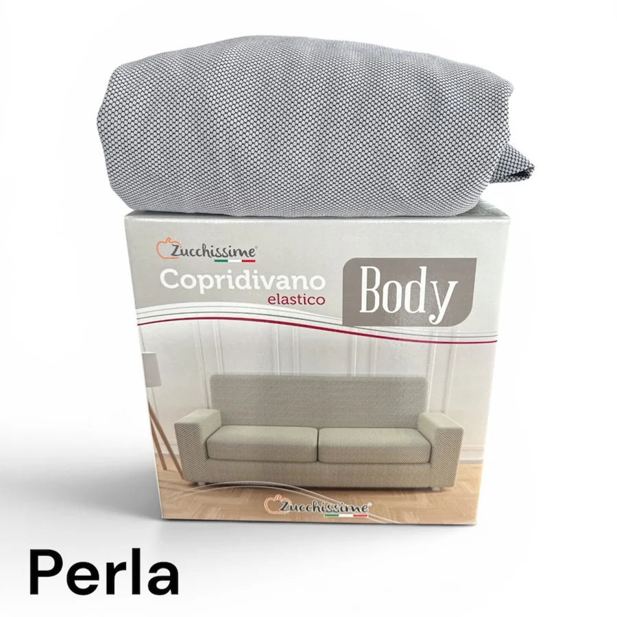 Copridivano Zucchissime Body Elasticizzato Antimacchia perla
