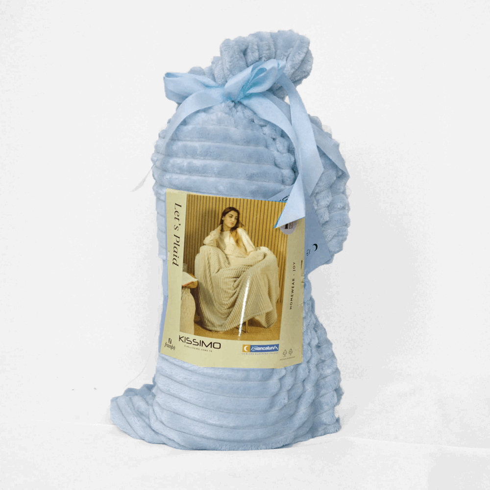 Coperta Plaid Kissimo art joy millerighe Kissimo Biancaluna