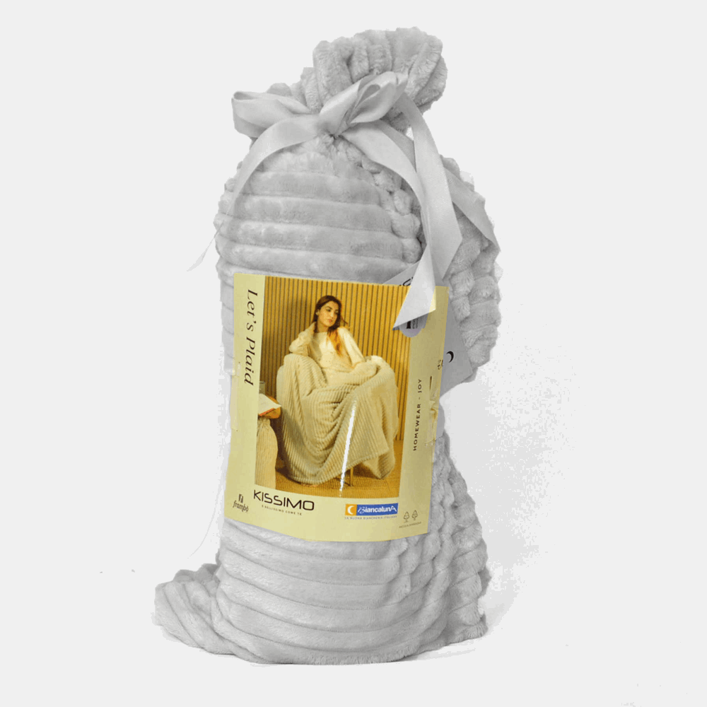 Coperta Plaid Kissimo art joy millerighe Kissimo Biancaluna