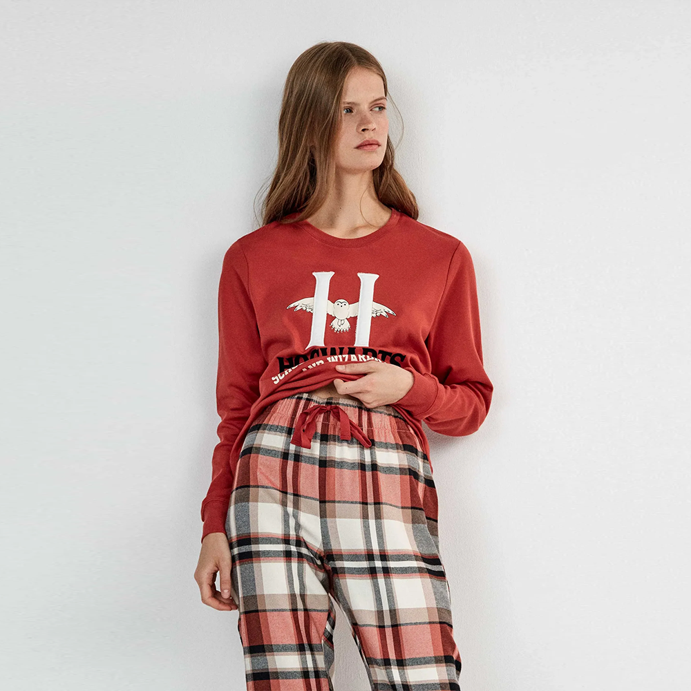 Pigiama Donna Harry Potter in Cotone e Flanella 20491S Gisela