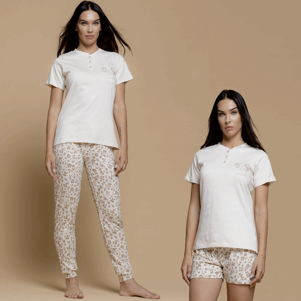 Pigiama Donna estivo 3 pezzi kissimo biancaluna 91080 Kissimo Biancaluna
