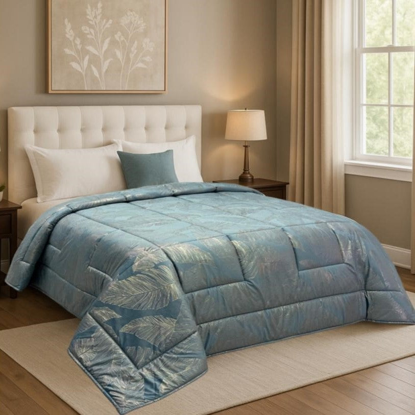 Trapunta piumone invernale matrimoniale velour Luxury Renato