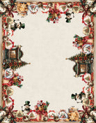 Tovaglia natalizia in cotone stampato 140 x 360 18posti vingi art Tiffany dis 01 Vingi