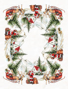 Tovaglia natalizia in cotone stampato 140 x 250 12 posti tiffany  dis 09 0Vingi Vingi
