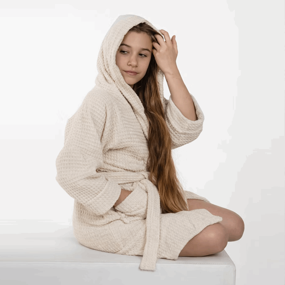 Accappatoio Bambino Nido d'Ape Martina Rebecca Home - Di Maiolo Biancheria