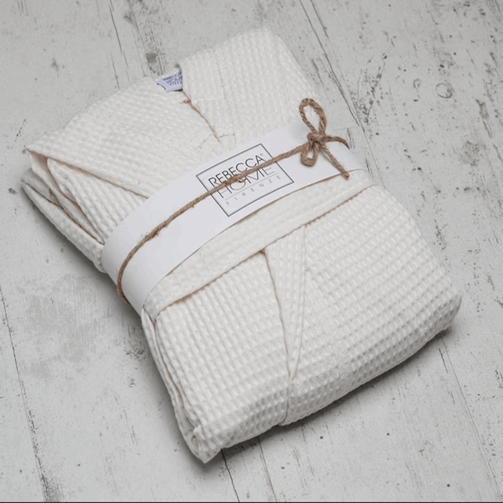 Accappatoio uomo donna nido d ape art Martina di Rebecca Home Rebecca Home
