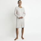 Pigiama Donna Admas Classic Cuori in Viscosa Beige 61446 Admas