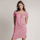 Admas Camicia da notte viscosa donna 61486 Rosa Admas