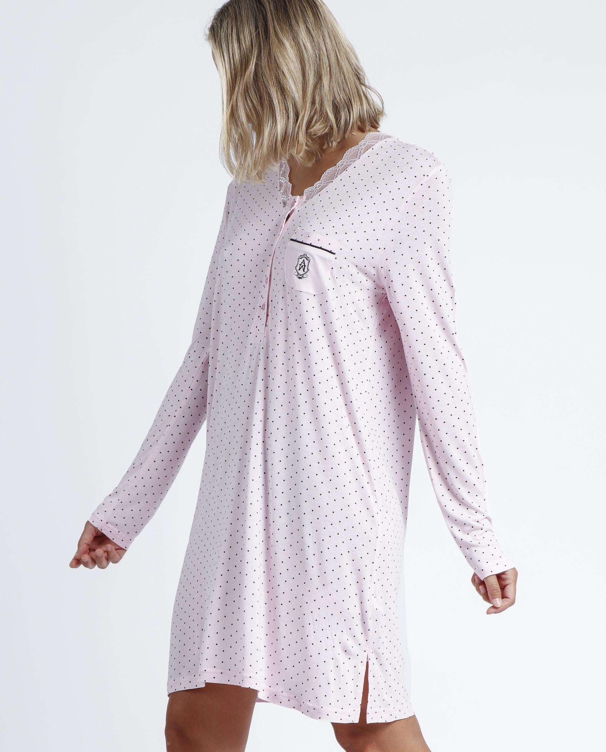 Admas Camicia da notte donna 51608 viscosa Admas