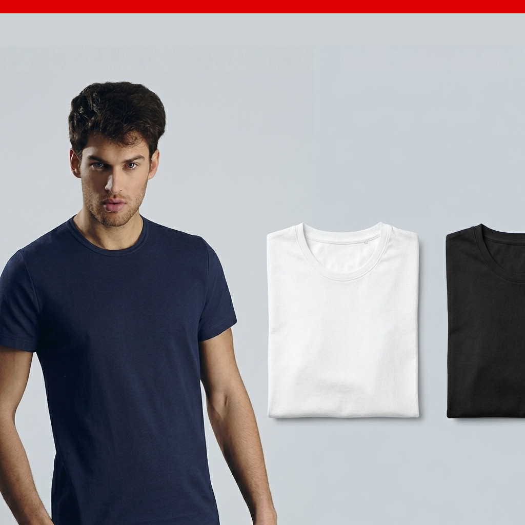T-shirt maglia girocollo Uomo caldo cotone Kissimo WM 400 Kissimo Biancaluna