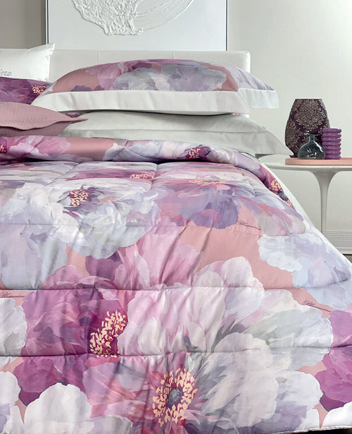 Trapunta piumone matrimoniale Blumarine art Hibiscus Rosa Blumarine