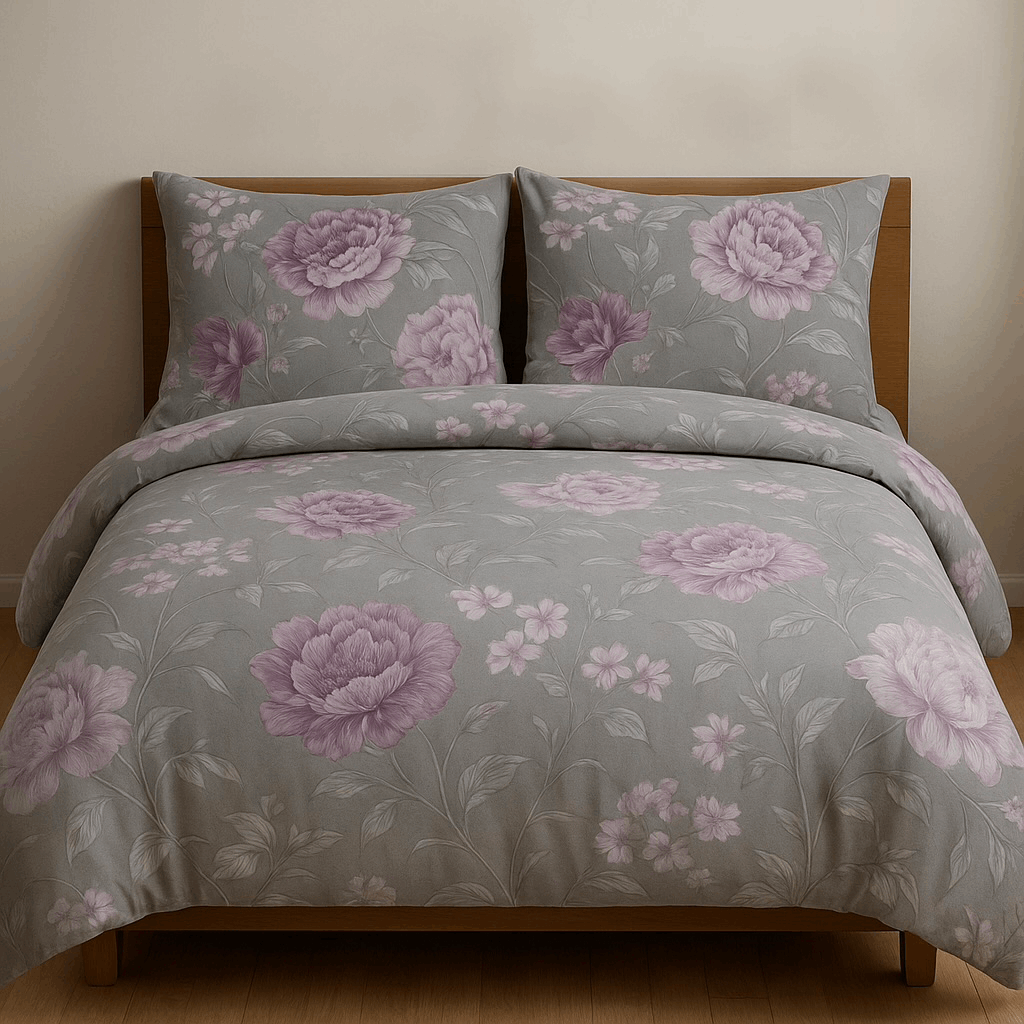 Completo Lenzuola Matrimoniale Caldo cotone flanella floreale 2 Rebecca Home