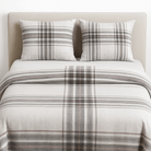 Completo Lenzuola Matrimoniale Caldo cotone flanella tartan panna Rebecca Home
