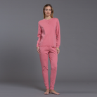 Pigiama Donna invernale Caldo Cotone art Kissimo Biancaluna 26D90023 rosa Kissimo Biancaluna