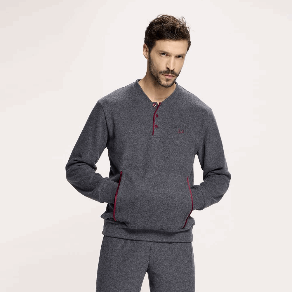 Pigiama Uomo Liu jo Caldo Cotone - DL524 2526 Grigio Liu Jo