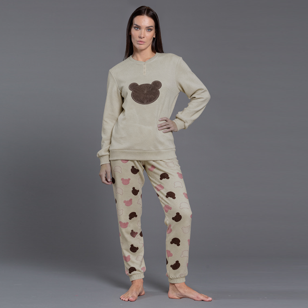 Pigiama Donna invernale in Punto Milano art kissimo 26D25001 Kissimo Biancaluna